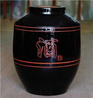 黑釉花酒缸100斤